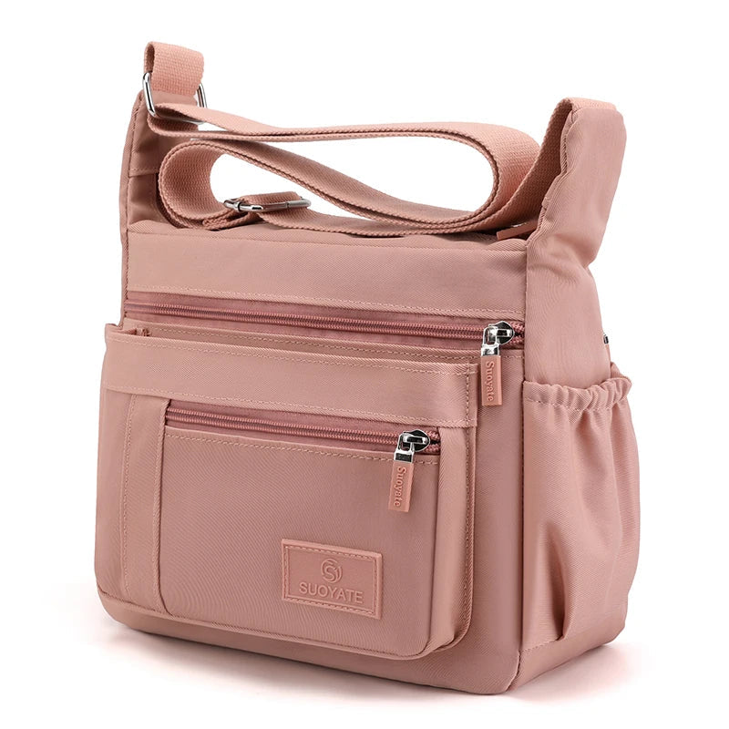 Robuste Crossbody Handtasche Nylon mit Reißverschluss mit
