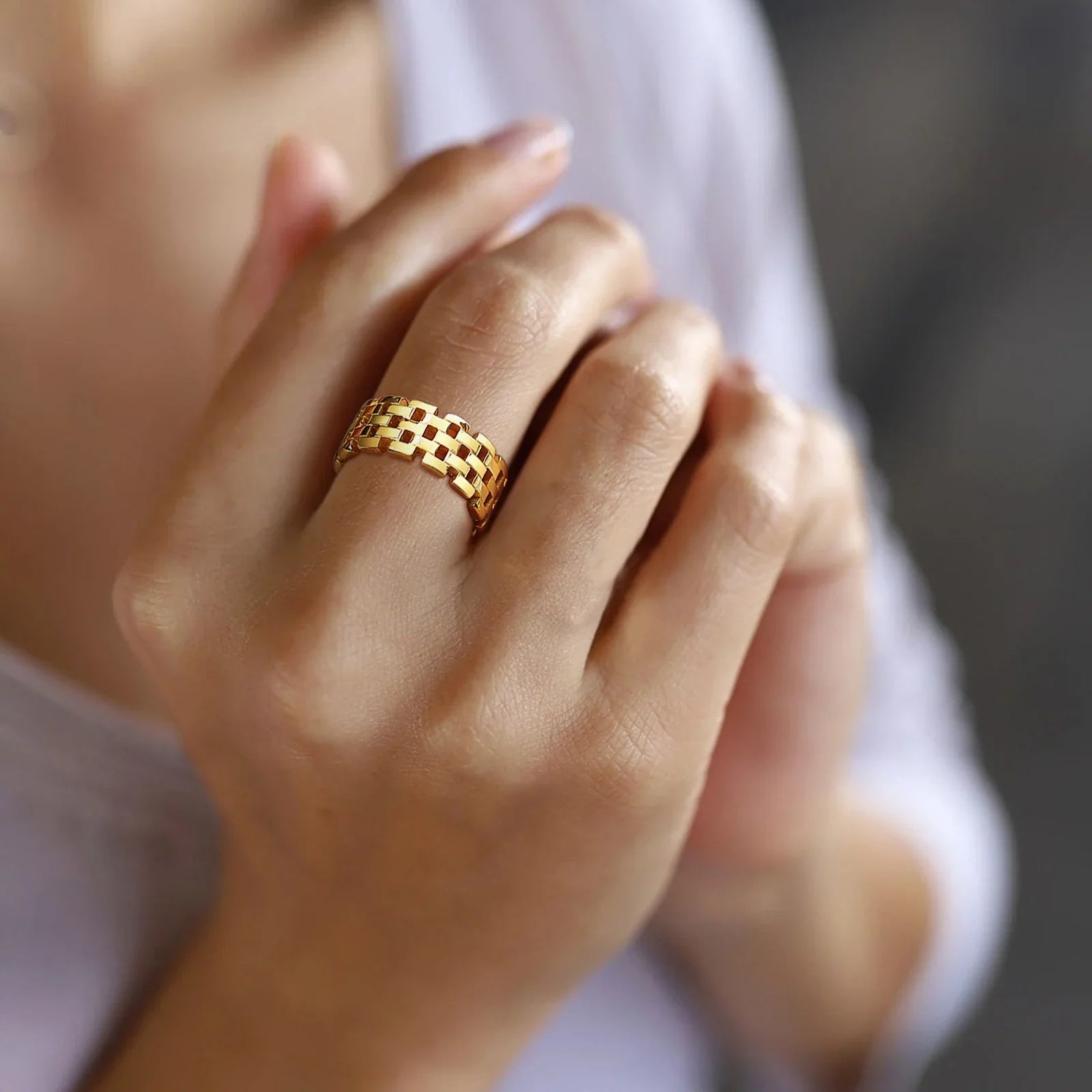 Damenring aus Edelstahl
